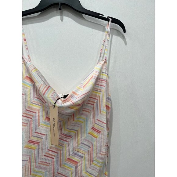 NWT BCBGENERATION Size 10 Stripe Print Slip Chevron Dress MSRP $118 - Picture 11 of 11